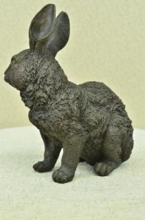  Bronze Rabbit Sculpture Jack Rabbit Hare 13 inches 15 Pounds