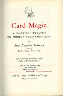 Hilliards CARD MAGIC by John Northern Hilliard