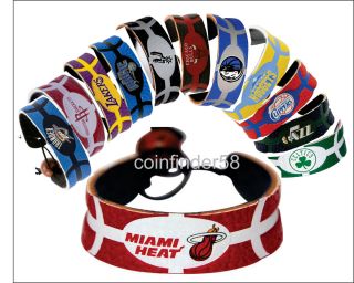 NBA Leather Basketball Bracelet Assorted Teams