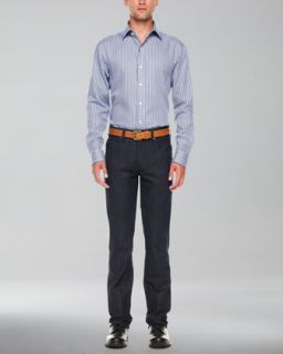 41RA Michael Kors Hugh Striped Shirt & Modern Fit Stretch Jeans
