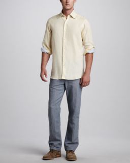 41Q2 Ermenegildo Zegna Linen Sport Shirt & Cotton/Linen Pants