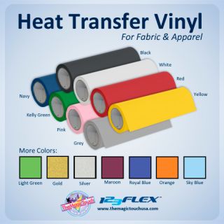 CAD Cut Vinyl Heat Transfer Material for Apparel 20X2YD