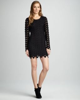 Free People Wild Thing Crochet Dress, Black   Neiman Marcus