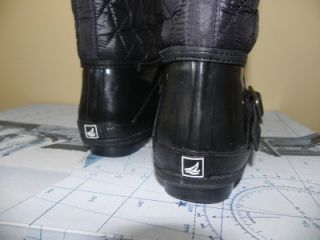 New Sperry Top Sider Hingham Rain Black Boots Size 10