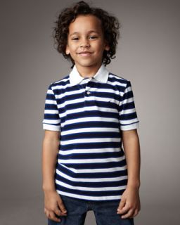 Ralph Lauren Childrenswear Mesh Striped Knit Polo   