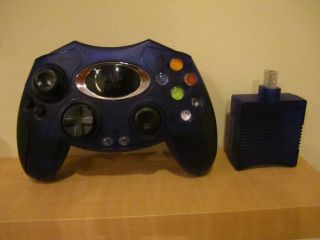 Hip Gear Wireless Controller for Original Xbox Blue