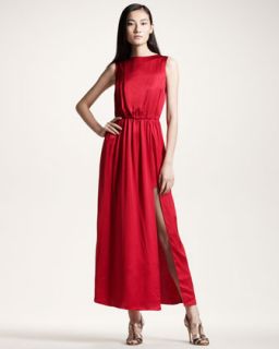 Red Pleated Dress  