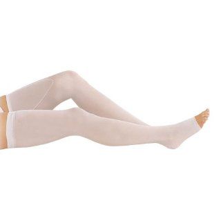 Truform Anti Embolism Thigh High Open Toe Stockings, Beige
