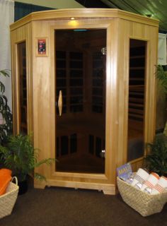 Infrared Sauna Corner 2 3 Person Carbon Heater Fast Delivery 3 yr