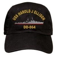 USS Harold J Ellison DD 864 Embroidered Cap