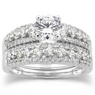 1.15CT Diamond Engagement Wedding Bridal Ring Set Jewelry