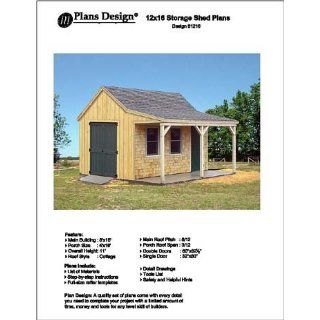 12 X 16 Cottage Shed with Porch Project Plans 81216   