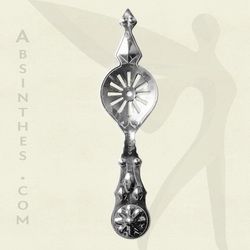 Reproduction on a Belle Epoque absinthe spoon, this spoon has the