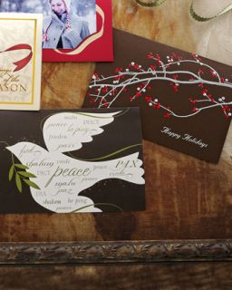Peace Dove & Happy Holidays Christmas Cards   