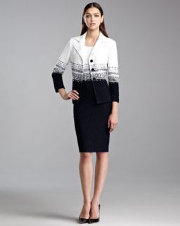 St. John Collection Cannes Tweed Knit Jacket & Scoop Neck Dress