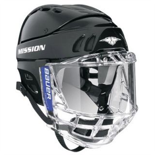 New Mission 1501 Hockey Helmet w Concept 2 Face Shield Black