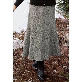 Donegal Tweed Godet Skirt Godet insets at the hem give