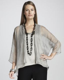 Eileen Fisher Half Sleeve Silk Jersey Tunic   