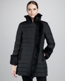 Moncler Long Diamond Quilted Belted Puffer Coat   Neiman Marcus