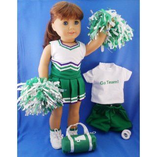  in Green and White. Fits 18 Dolls Like American Girl®: Toys & Games