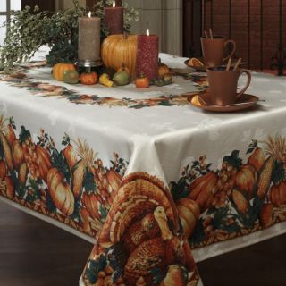 Benson Mills Harvest Splendor Printed Tablecloth Thanksgiving Kitchen