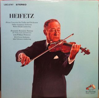 Jascha Heifetz Rozsa Benjamin LP Mint Vinyl LSC 2767