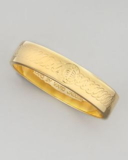 Y1ACV MARC by Marc Jacobs Engraved Turnlock Bangle, Yellow Golden