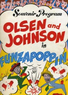 Funzapoppin Souvenir Program Olsen & Johnson 1949