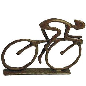 Bronze Cyclist Figurine