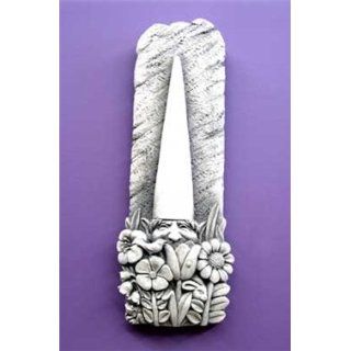 Gnome in the Flower Bed Hand Cast Stone (Designer White