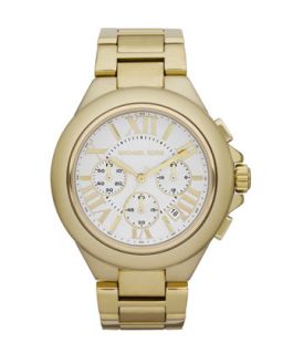 Michael Kors Mid Size Golden Stainless Steel Camille Chronograph