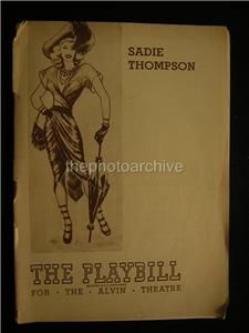 44 Lyricist Howard Dietz June Havoc Sadie Thompson Signed Theatre