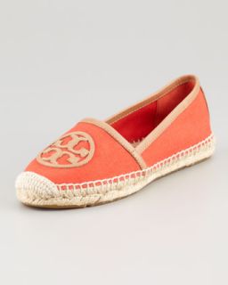 Tory Burch Angus Flat Espadrille Slip On, Flame Red   