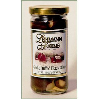 Black Olives Stuffed with Garlic / 8 oz Jar/ 12 Jars 