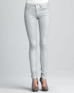Alice + Olivia Metallic Skinny Jeans   
