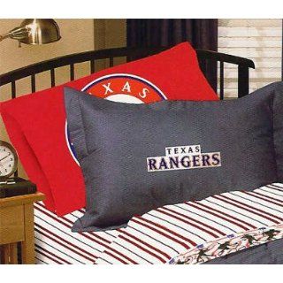 Texas Rangers Pillow Sham Denim Embroidered: Home