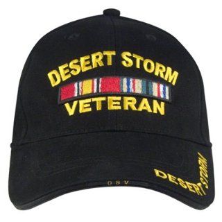 Black Deluxe Low Profile Desert Storm Veteran Cap
