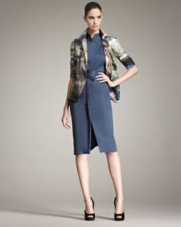 Giorgio Armani Printed Jacket & Sleeveless Grosgrain Dress   Neiman