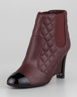 CHANEL Quilted Leather Wedge Bootie   Neiman Marcus