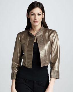 Bagatelle Metallic Leather Bolero Jacket   
