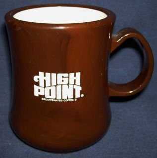 VTG 80s HIGH POINT DECAFFEINATED Coffee Mug Diner Restaurant Tea Cup