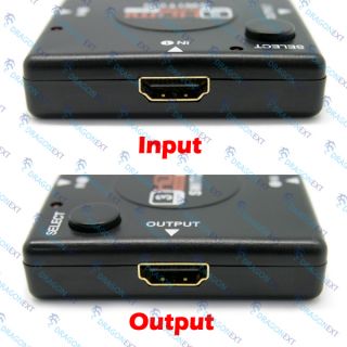 Port 1080p HDMI Switch Switcher Video Audio Hub Box