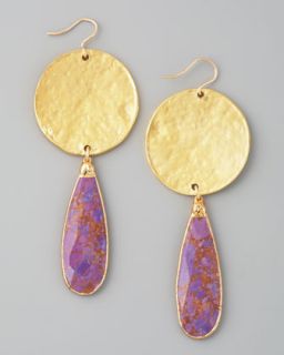 Y159P Devon Leigh Purple Turquoise Drop Earrings