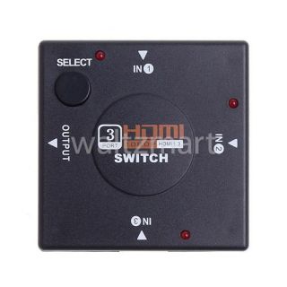 HDMI 1080p Video Switch Switcher 3 Input 1 Output Splitter Box for