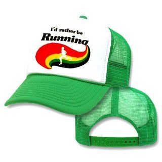 Id Rather Be Running Rainbow Mesh Trucker Hat Cap