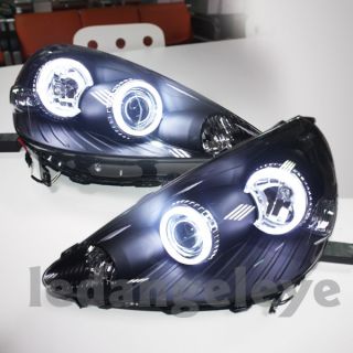 Fit For HONDA Jazz Fit Head Light Angel Eyes Projector Lens 2002 to