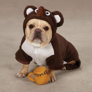 Zack Zoey Lil Honey Bear Halloween Dog Costume Brown w Free Honey Pot