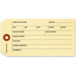 Coroner and Funeral Toe Identification Tag, 100 Tags