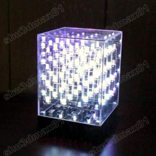 64LED Hi Tec Matrix Art Pattern 4x4x4 Cube RGB Blinking Light Lamp
