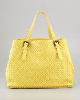 Large Double Strap A Shape Tote Bag, Light Yellow